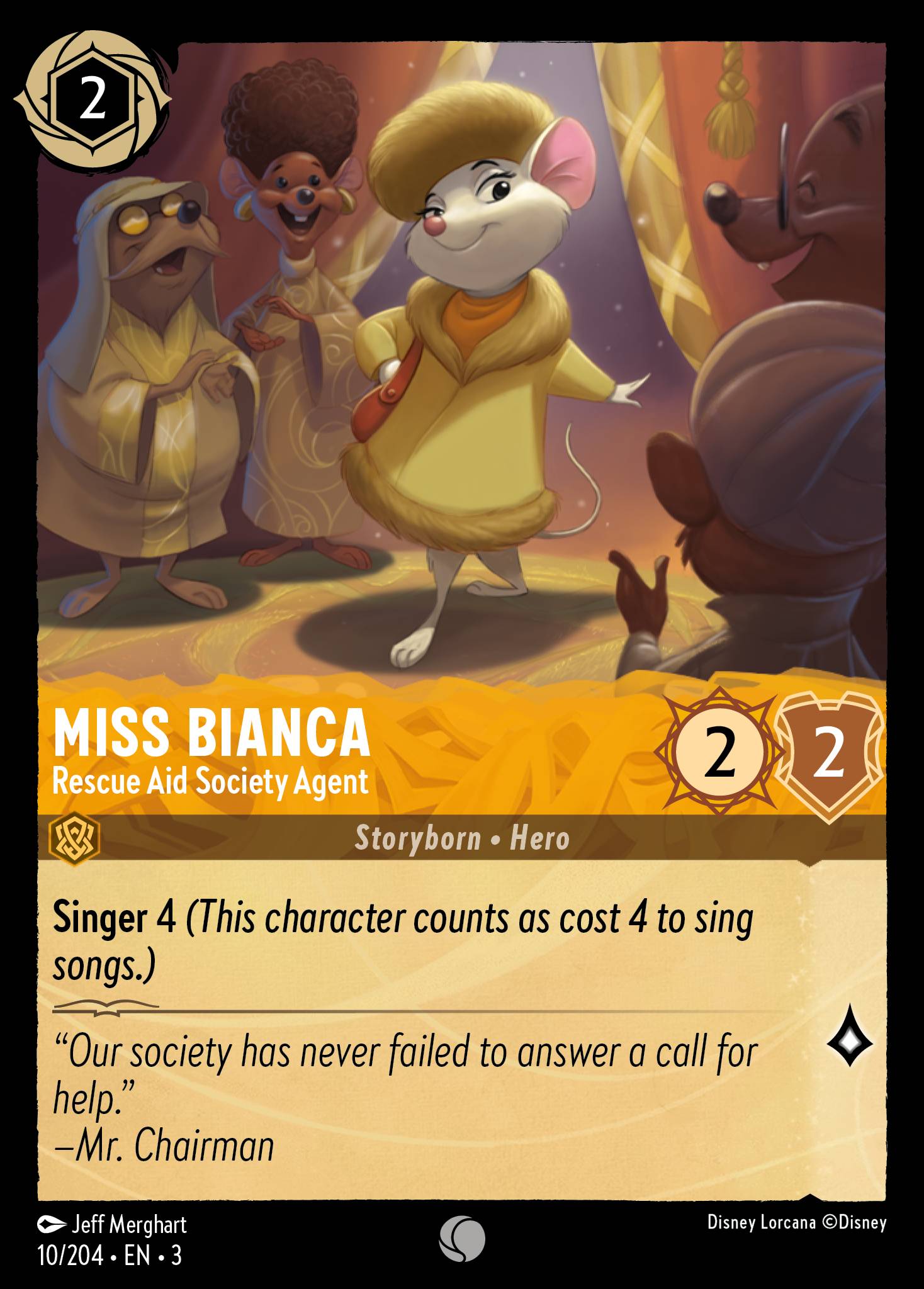 Miss Bianca - Rescue Aid Society Agent