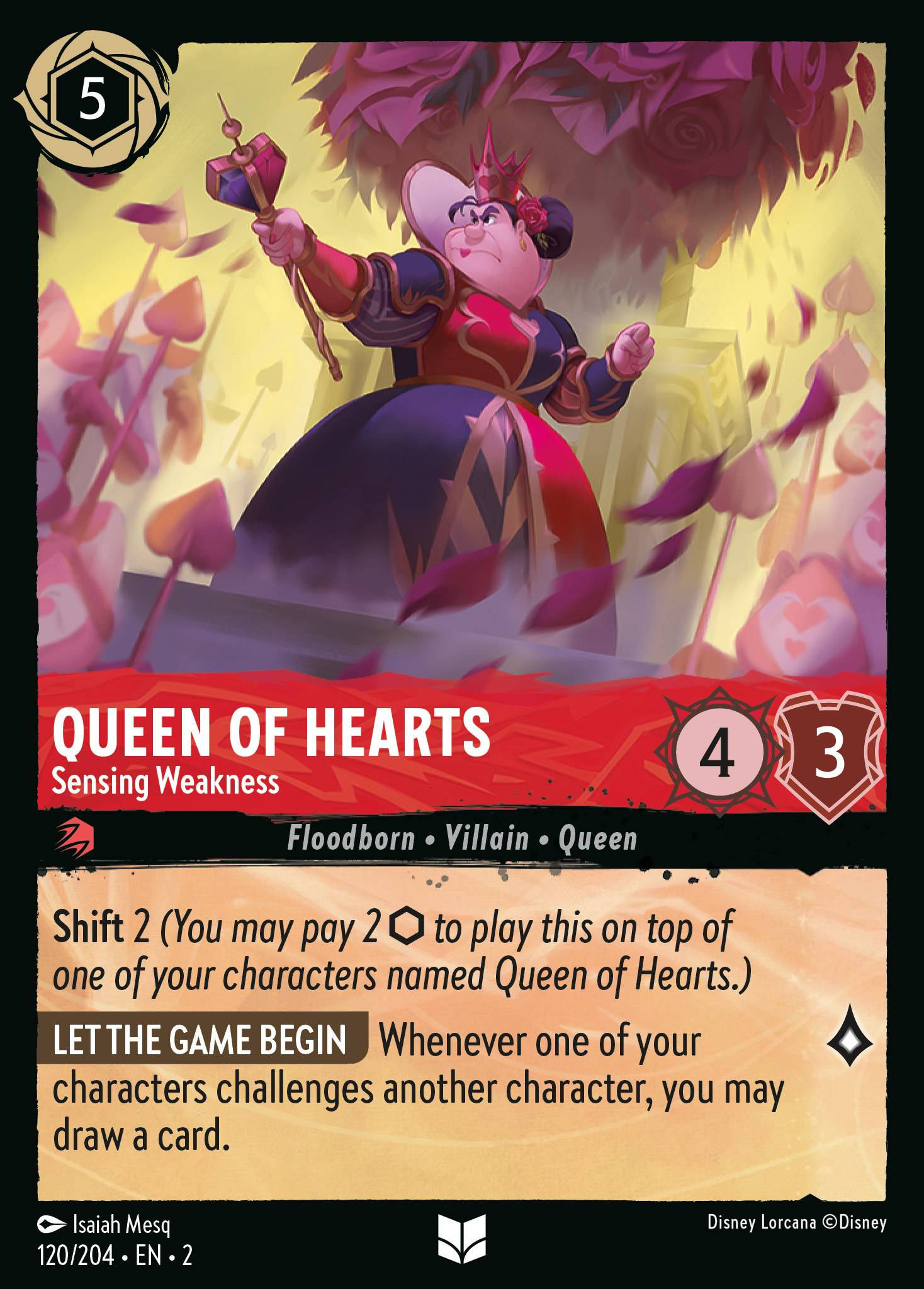 Queen of Hearts - Sensing Weakness ROTF foil