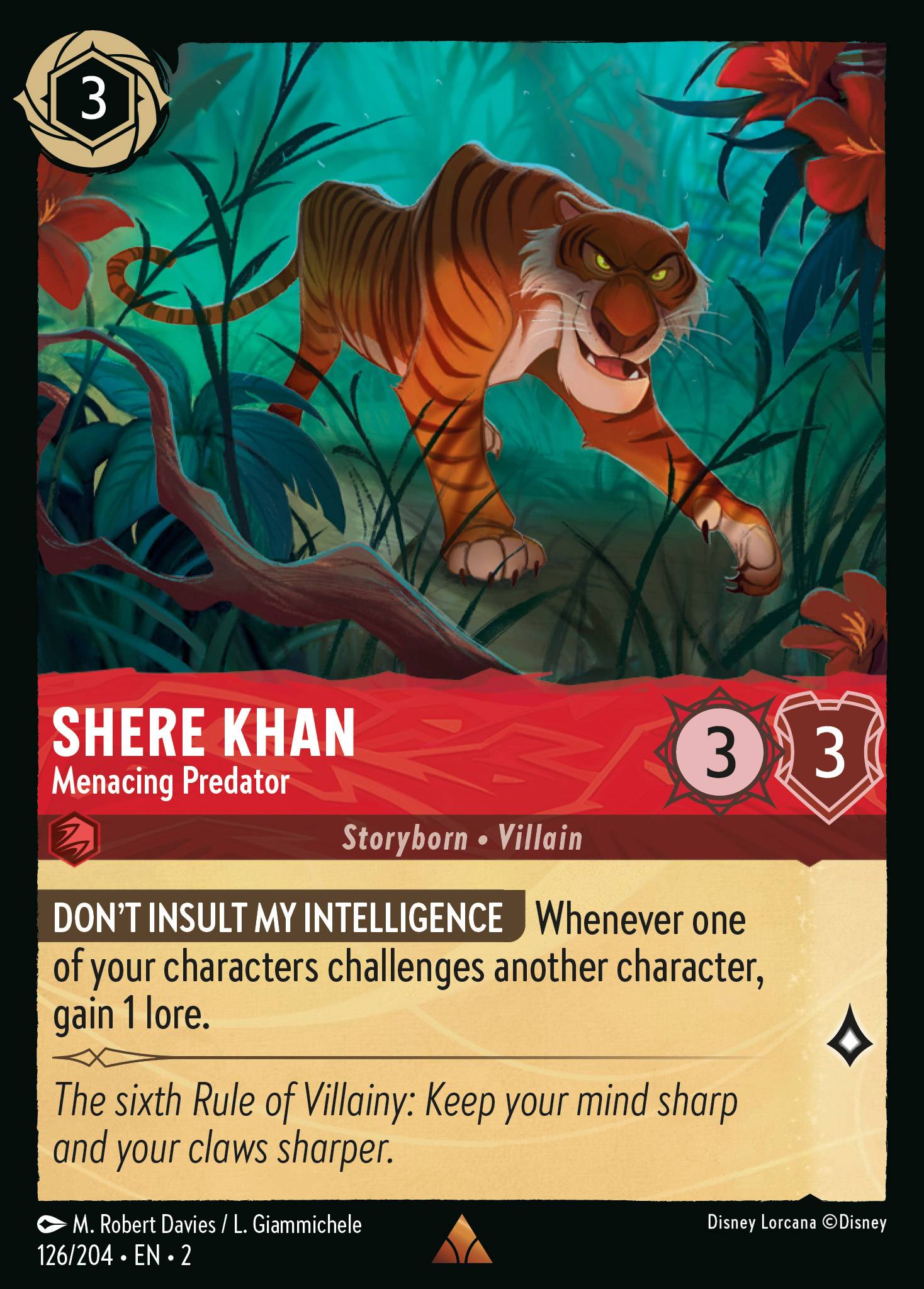 Shere Khan - Menacing Predator ROTF foil