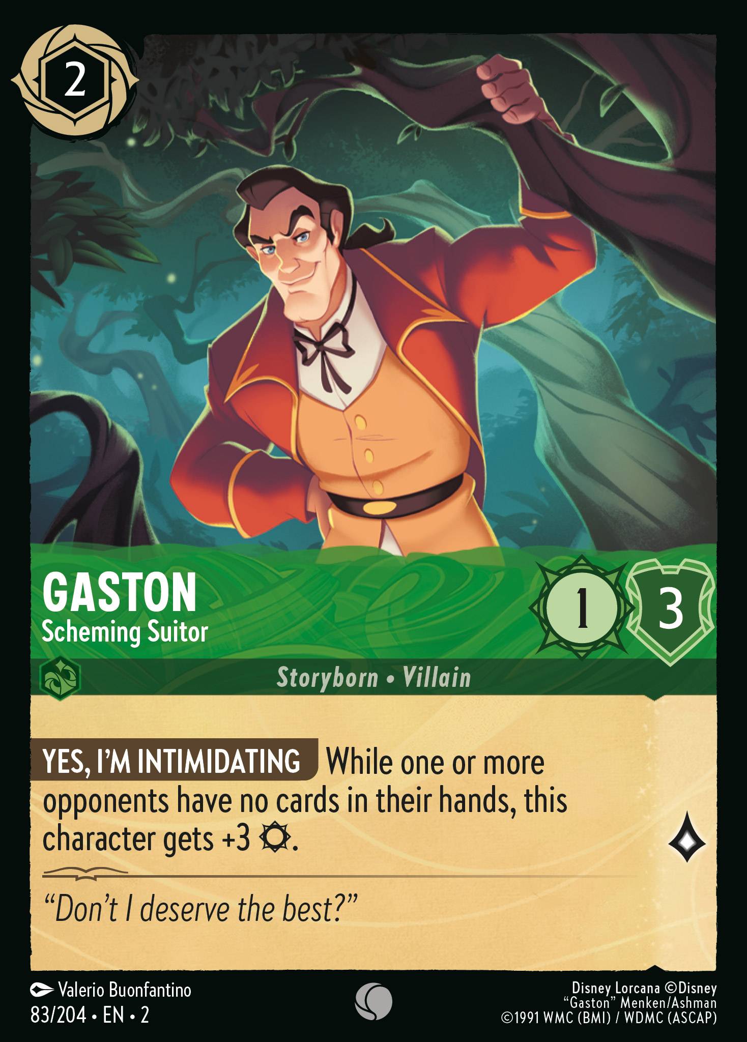 Gaston - Scheming Suitor