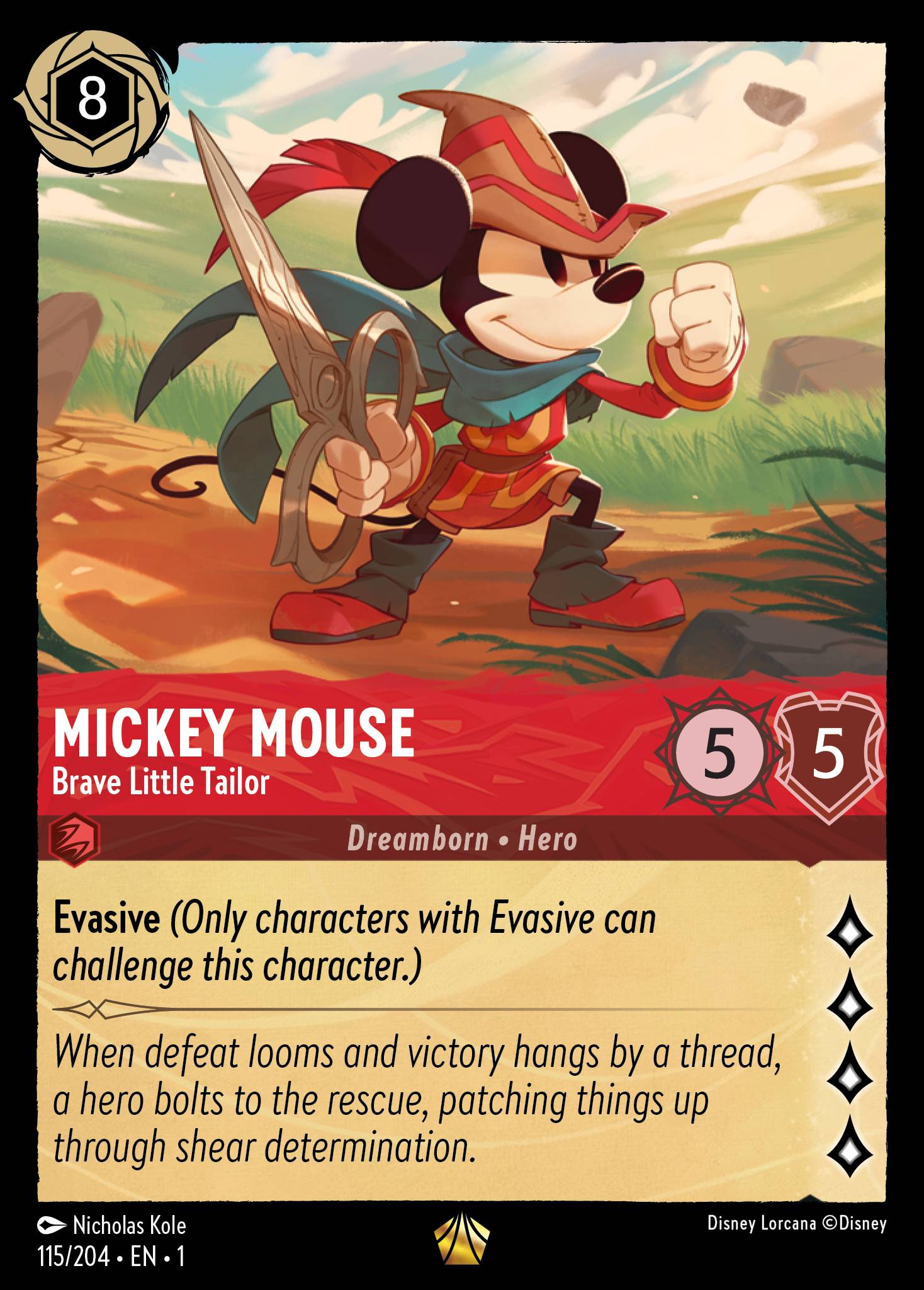 Mickey Mouse - Brave Little Tailor TFC foil
