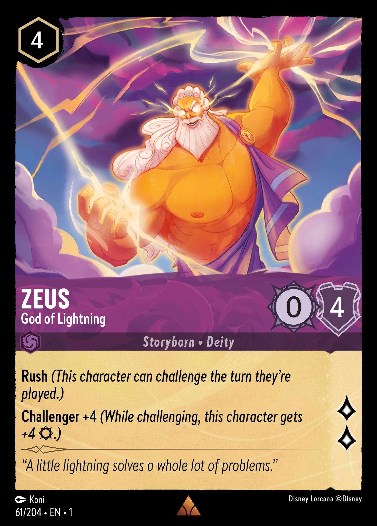 Zeus - God of Lightning