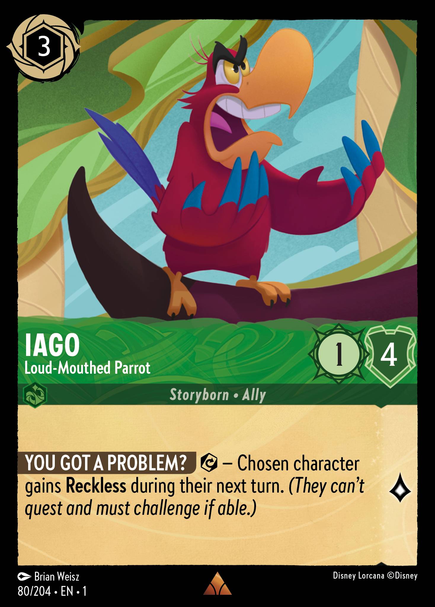 Iago - Loud-Mouthed Parrot